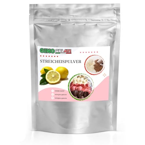 Gino Gelati Zitrone Streicheis Pulver 1 Kg mit fruchtigem Geschmack, verschiedene Sorten, Fruchteis selber machen, Intensiver Geschmack, schnelle und einfache Zubereitung von Gino Gelati