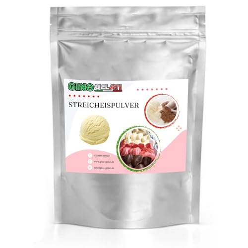 Gino Gelati Streicheispulver für Eis - Bourbon Vanille, Cola, Honig, Kaugummi, Kokosmilch für cremiges Eis ohne Eismaschine, laktosefrei und natürlich (10 Kg, Eisbasis) von Gino Gelati