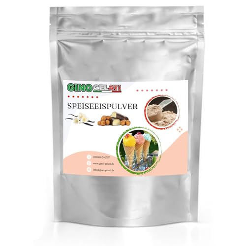 Gino Gelati Vanille Eis Speiseeis Pulver, Vanilleeis selber machen, verschiedene Sorten, schnelle und einfache Zubereitung, für Haushaltseismaschinen (10 Kg, Vanille Marzipan) von Gino Gelati