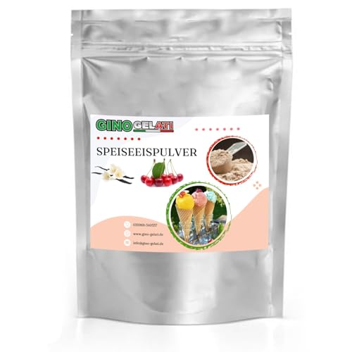 Gino Gelati Vanille Sauerkirsche Eis Speiseeis Pulver 10 Kg, Vanilleeis selber machen, verschiedene Sorten, schnelle und einfache Zubereitung, für Haushaltseismaschinen von Gino Gelati