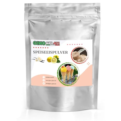 Gino Gelati Vanille Zitrone Eis Speiseeis Pulver 10 Kg, Vanilleeis selber machen, verschiedene Sorten, schnelle und einfache Zubereitung, für Haushaltseismaschinen von Gino Gelati