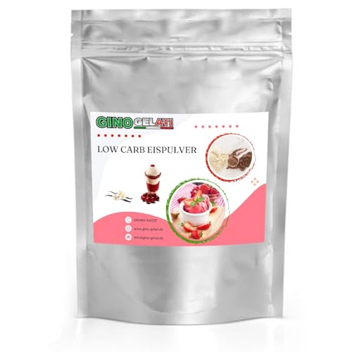 Gino Gelati Vanille Low Carb Eis Pulver Vegan Zucker-, laktosefrei mit verschiedenen Geschmäckern, Made in Germany, Herstellung ohne Eismaschine möglich (10 Kg, Vanille Amarena Kirsch Sahne) von Gino Gelati
