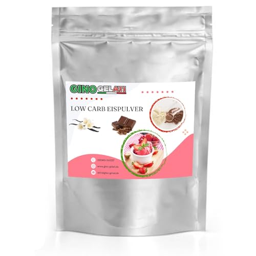 Gino Gelati Vanille Low Carb Eis Pulver Vegan Zucker-, laktosefrei mit verschiedenen Geschmäckern, Made in Germany, Herstellung ohne Eismaschine möglich (10 Kg, Vanille Schoko) von Gino Gelati