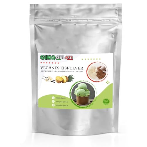 Gino Gelati Vanille Veganes Eis Pulver Zucker-, laktosefrei, schnelle und einfache Zubereitung, Made in Germany, Eiscreme selbstgemacht, ohne Zucker (10 Kg, Vanille Ananas) von Gino Gelati