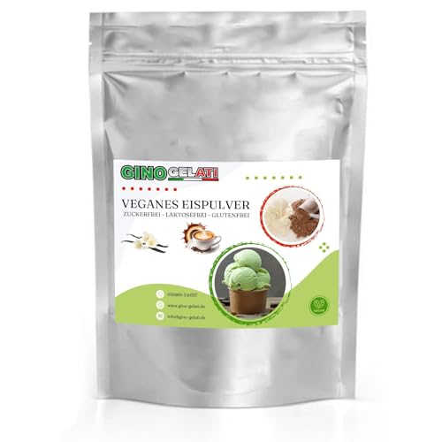 Gino Gelati Vanille Cappuccino Veganes Eis Pulver 10 Kg Zucker-, laktosefrei, schnelle und einfache Zubereitung, Made in Germany, Eiscreme selbstgemacht, ohne Zucker von Gino Gelati