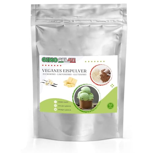 Gino Gelati Vanille Veganes Eis Pulver Zucker-, laktosefrei, schnelle und einfache Zubereitung, Made in Germany, Eiscreme selbstgemacht, ohne Zucker (10 Kg, Vanille Weiße Schokolade) von Gino Gelati