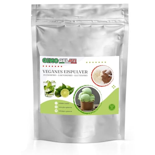 Gino Gelati Limette Veganes Eis Pulver 10 Kg Zucker-, laktosefrei, alkoholischer Geschmack, schnelle und einfache Zubereitung, akoholfrei, Herstellung mit oder ohne Eismaschine von Gino Gelati