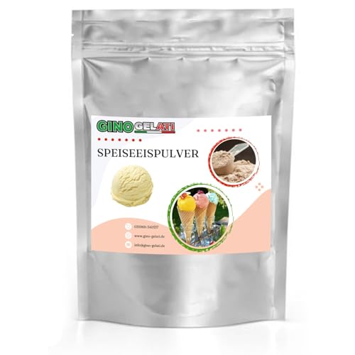 Gino Gelati fruchtiges Eis Speiseeis Pulver, verschiedene Geschmackssorten, schnelle und einfache Zubereitung, für Gastronomie und private Küche, Made in Germany (1 Kg, Bourbon Vanille) von Gino Gelati