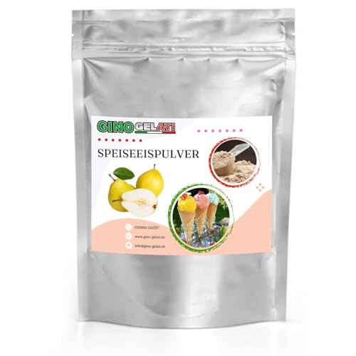 Gino Gelati fruchtiges Eis Speiseeis Pulver, verschiedene Geschmackssorten, schnelle und einfache Zubereitung, für Gastronomie und private Küche, Made in Germany (10 Kg, Birne) von Gino Gelati