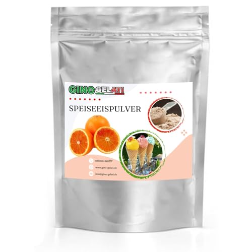 Gino Gelati Blutorange fruchtiges Eis Speiseeis Pulver 10 Kg, verschiedene Geschmackssorten, schnelle und einfache Zubereitung, für Gastronomie und private Küche, Made in Germany von Gino Gelati