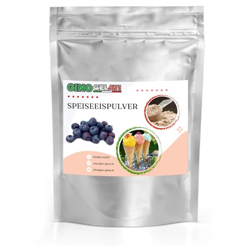 Gino Gelati Heidelbeere fruchtiges Eis Speiseeis Pulver 10 Kg, verschiedene Geschmackssorten, schnelle und einfache Zubereitung, für Gastronomie und private Küche, Made in Germany von Gino Gelati