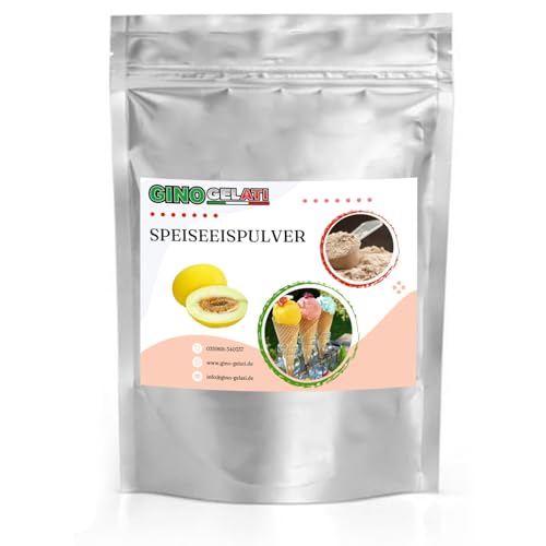 Gino Gelati Honigmelone fruchtiges Eis Speiseeis Pulver 10 Kg, verschiedene Geschmackssorten, schnelle und einfache Zubereitung, für Gastronomie und private Küche, Made in Germany von Gino Gelati
