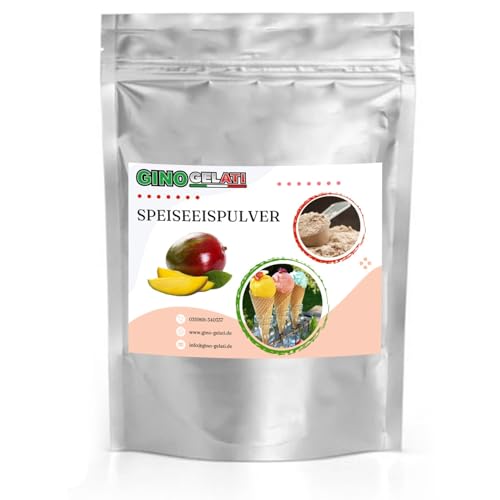 Gino Gelati fruchtiges Eis Speiseeis Pulver, verschiedene Geschmackssorten, schnelle und einfache Zubereitung, für Gastronomie und private Küche, Made in Germany (10 Kg, Mango) von Gino Gelati