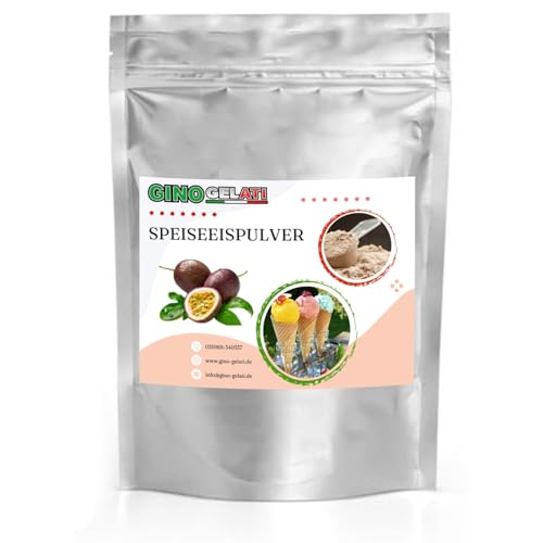 Gino Gelati fruchtiges Eis Speiseeis Pulver, verschiedene Geschmackssorten, schnelle und einfache Zubereitung, für Gastronomie und private Küche, Made in Germany (10 Kg, Maracuja) von Gino Gelati