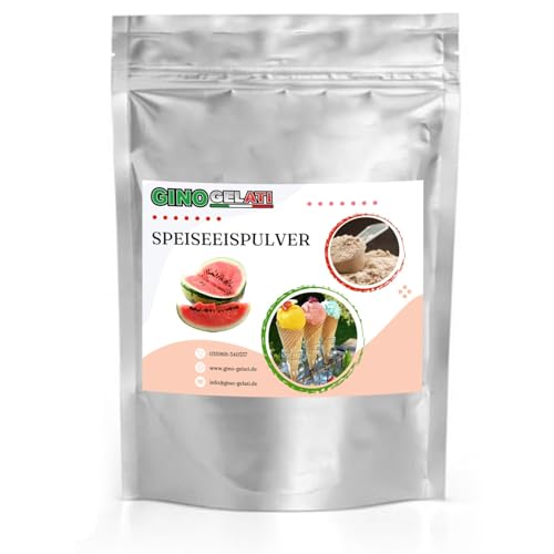 Gino Gelati fruchtiges Eis Speiseeis Pulver, verschiedene Geschmackssorten, schnelle und einfache Zubereitung, für Gastronomie und private Küche, Made in Germany (10 Kg, Melone) von Gino Gelati