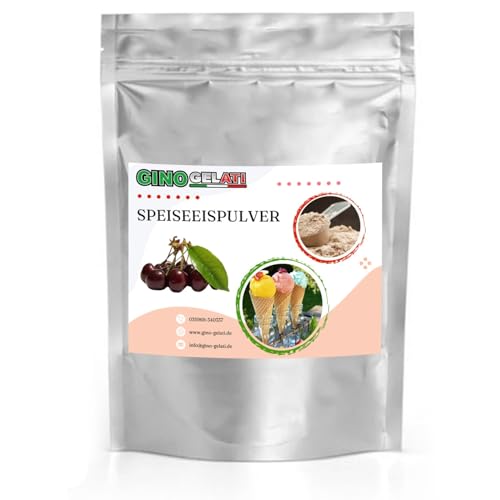 Gino Gelati fruchtiges Eis Speiseeis Pulver, verschiedene Geschmackssorten, schnelle und einfache Zubereitung, für Gastronomie und private Küche, Made in Germany (10 Kg, Sauerkirsche) von Gino Gelati