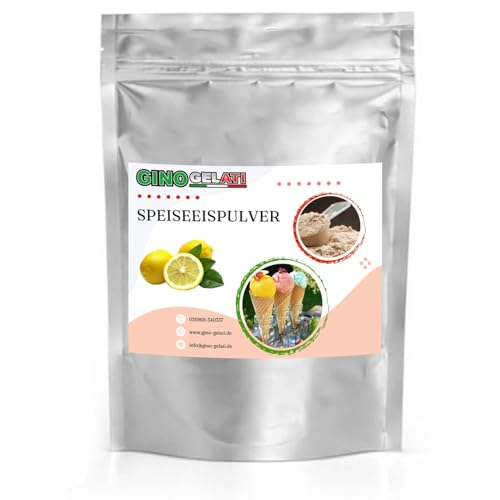 Gino Gelati fruchtiges Eis Speiseeis Pulver, verschiedene Geschmackssorten, schnelle und einfache Zubereitung, für Gastronomie und private Küche, Made in Germany (10 Kg, Zitrone) von Gino Gelati