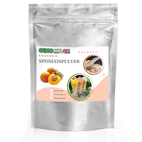 Gino Gelati fruchtiges Eis Speiseeis Pulver, verschiedene Geschmackssorten, schnelle und einfache Zubereitung, für Gastronomie und private Küche, Made in Germany (333 g, Pfirsich) von Gino Gelati