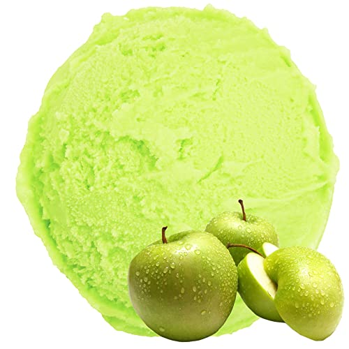 Grüner Apfel Geschmack Eispulver VEGAN - OHNE ZUCKER - LAKTOSEFREI - GLUTENFREI - FETTARM, auch für Diabetiker Milcheis Softeispulver Speiseeispulver Gino Gelati (Grüner Apfel, 1 kg) von Gino Gelati