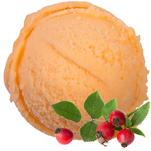 Hagebutte Geschmack Eispulver VEGAN - OHNE ZUCKER - LAKTOSEFREI - GLUTENFREI - FETTARM, auch für Diabetiker Milcheis Softeispulver Speiseeispulver Gino Gelati (Hagebutte, 333 g) von Gino Gelati