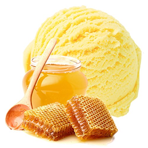 Honig Geschmack Eispulver VEGAN - OHNE ZUCKER - LAKTOSEFREI - GLUTENFREI - FETTARM, auch für Diabetiker Milcheis Softeispulver Speiseeispulver Gino Gelati (Honig, 333 g) von Gino Gelati