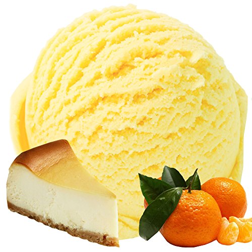 Käsekuchen-Mandarine Geschmack für Speiseeis Gino Gelati Eispulver Softeispulver für Ihre Eismaschine (333g) von Gino Gelati