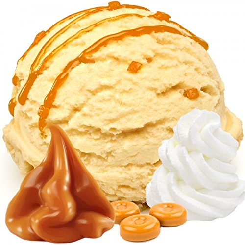Sahne Karamell Toffee Geschmack 1 Kg Gino Gelati Eispulver Softeispulver für Ihre Eismaschine von Gino Gelati