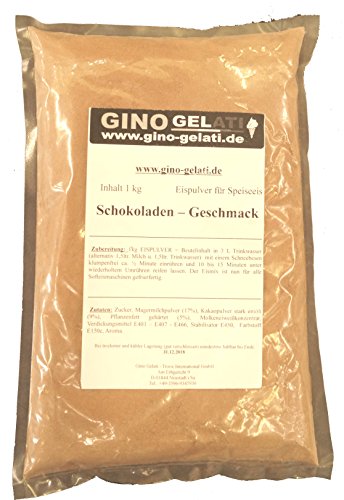 Schoko Geschmack 1 Kg Dänisches Softeis Gino Gelati Eispulver Softeispulver Speiseeispulver von Gino Gelati