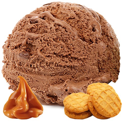 Schoko Karamell Keks Geschmack Gino Gelati Eispulver für Speiseeis Softeispulver Speiseeispulver (Schoko Karamell Keks, 10kg) von Gino Gelati