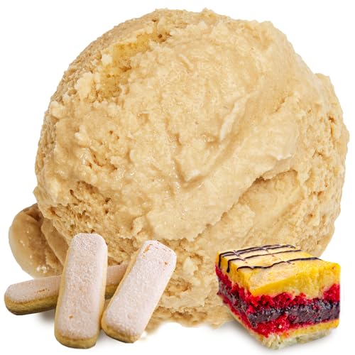 Zuppa inglese Geschmack Eispulver VEGAN - OHNE ZUCKER - LAKTOSEFREI - GLUTENFREI - FETTARM, auch für Diabetiker Milcheis Softeispulver Speiseeispulver Gino Gelati (Zuppa inglese, 333 g) von Gino Gelati