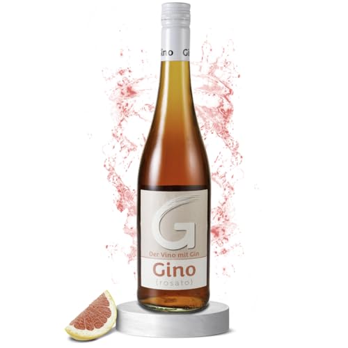 Aperitif Rose Wein Trocken mit Gin [750ml] - Aperovino Rose - Zitrusfrüche, gepaart mit Himbeeren, Wachholder und Grapefruit - Handgefertigt in Mittelfranken - GINO Rosato von Gino