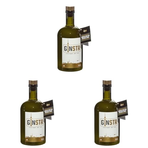 GINSTR - Stuttgart Dry Gin 44% vol (1 x 0.5 l) (Packung mit 3) von Ginstr