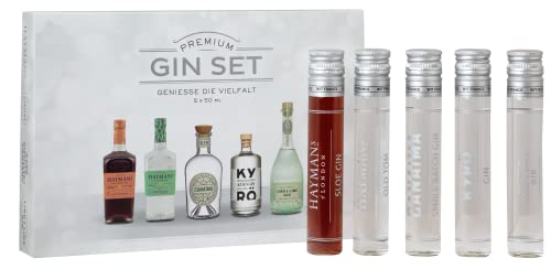Premium Gin Tasting Set | 5 x 50ml | 2 x Hayman's | Canaima | Kyrö | Lind & Lime | Ideal als Geschenk oder zum Probieren Premium Gin Tasting Set | 5 x 50ml | 2 x Hayman's | Canaima | Kyrö | Lind & Lime | Ideal als Geschenk oder zum Probieren von Gintastic