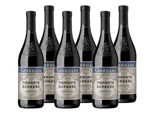 Giordano – Box Barbera Piemonte DOC 2022 – Trockener Rotwein aus dem Piemont, Intensiv und Samtig, Aus Edlen Trauben – 6 Flaschen à 75 cl Giordano – Box Barbera Piemonte DOC 2022 – Trockener Rotwein aus dem Piemont, Intensiv und Samtig, Aus Edlen Trauben – 6 Flaschen à 75 cl von Giordano