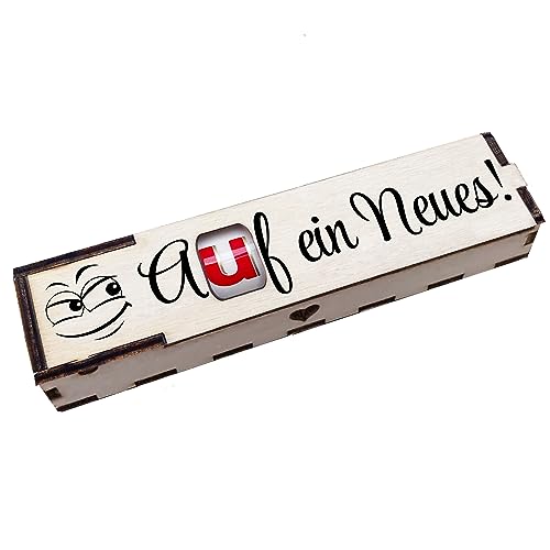 Duplo Geschenkbox mit Gravur inkl. Schokoriegel Holzbox mit Spruch Geschenkidee Schokolade Mitbringsel - Auf ein Neues! von Girahlutions