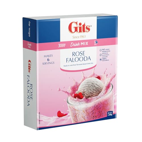 Gits Rose Falooda Mix Indisches Dessert-Getränk - 200g Gits Rose Falooda Mix Indisches Dessert-Getränk - 200g von Gits
