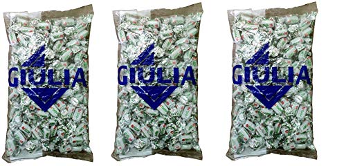 3x La Giulia Caramelle dure ripiene con Latte e Menta Hartbonbons gefüllt mit Milch und Minze Gluten-frei 1Kg von Giulia