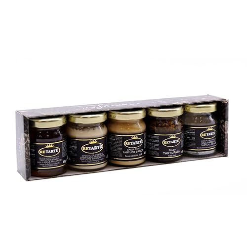 Verkostung set 5 Italienisches Köstlichkeiten mit Trüffeln 65gr + 45gr + 45gr + 50gr + 50gr Verkostung set 5 Italienisches Köstlichkeiten mit Trüffeln 65gr + 45gr + 45gr + 50gr + 50gr von Giuliano Tartufi