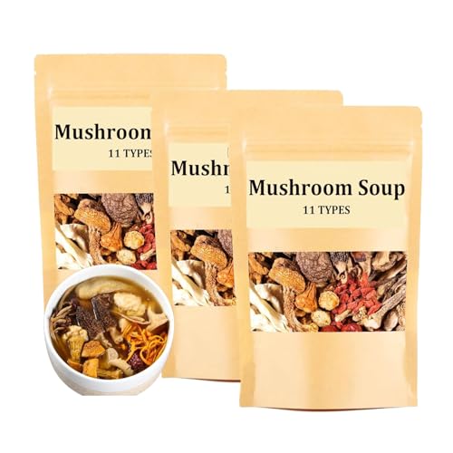 Soup Package Of 11 Types Of Mushrooms, Dry Abalone Nutritious, Mushroom Soup Packets, Nutritious Mushroom, Nourish The Body, Moisten The Intestines, Daily Nourishing Liver Herb Soup, 45g/Bag (3 Pcs) von Giurui