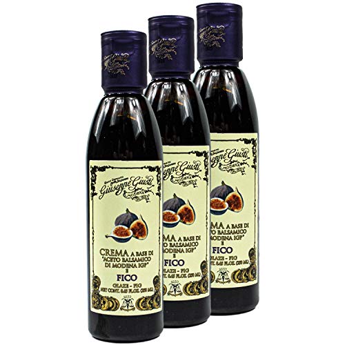 Giuseppe Giusti - 3er Pack Aceto Balsamico di Modena IGP "Fico" (Feigen) in 250 ml Flasche - Traditionell italienische Balsamessig Creme "Feige" von Giuseppe Giusti