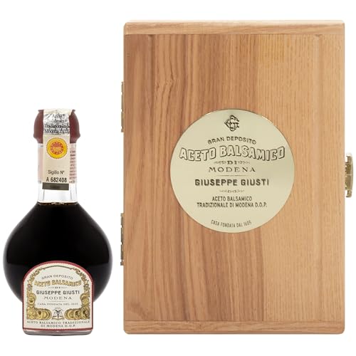 Giuseppe Giusti Aceto Balsamico Tradizionale di Modena DOP Balsamessig Traditionell aus Modena in Holzkiste (1 x 0.1 l) von Giusti