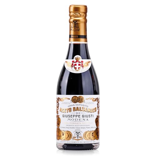 Giuseppe Giusti Balsamico Aceto Balsamico di Modena - Balsamico Essig 2 Gold Medaillen in Traditionsflasche (1 x 0.25 l) von Giuseppe Giusti