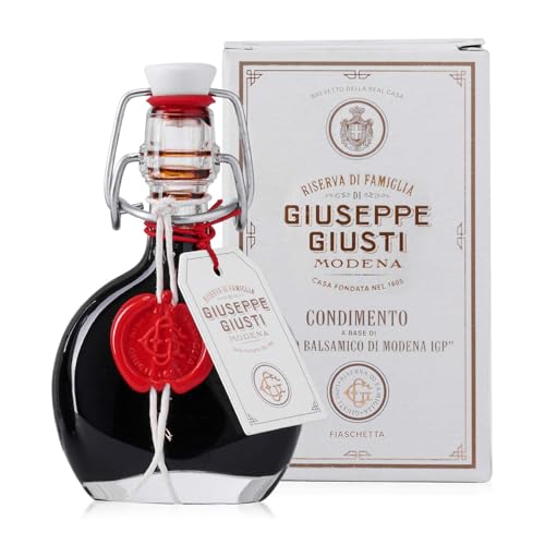 Giuseppe Giusti Fiaschetta Riserva di Famiglia Condimento di Modena IGP auf Basis Balsamessig aus Modena in Geschenkpackung (1 x 0.04 l) von Giusti