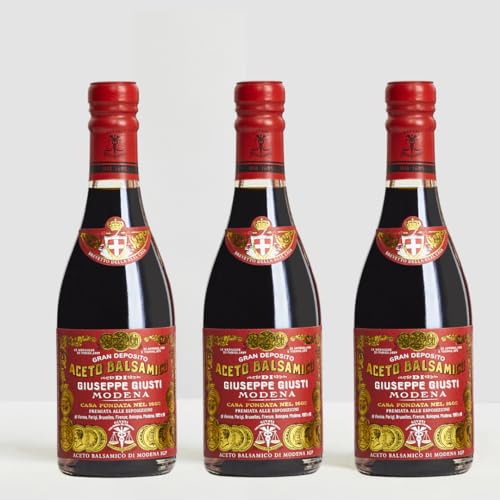 Giusti - Balsamico-Essig aus Modena IGP 3 Goldmedaillen – 3 x 250 ml Champagnotta von Giusti