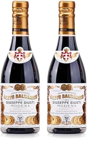 Giusti - IGP-Balsamico-Essig aus Modena 2 Goldmedaillen - 250ml Champagnotta (Packung mit 2) von Giusti