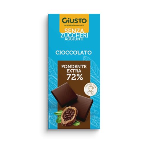 Giusto Senza Zucchero - Tavoletta Cioccolato Extra Fondente, 85g von Giusto