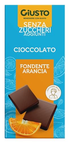 Giusto Senza Zucchero - Tavoletta Cioccolato Fondente e Arancia, 85g von Giusto