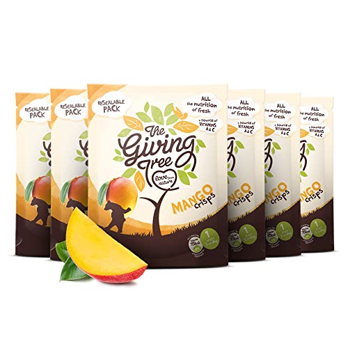 The Giving Tree gefriergetrocknete, knusprige Mango-Keile, vegan, glutenfrei, ernährungsphysiologische Chips, 38 g, 6 Stück von Giving Tree