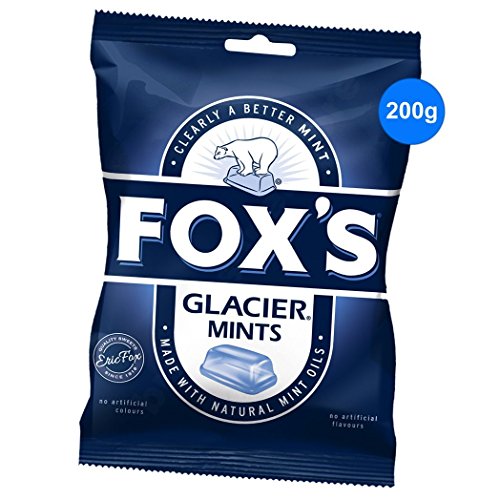 Fox's Glacier Mints 200g - Eisbonbons mit natürlichem Pfefferminz von Fox's