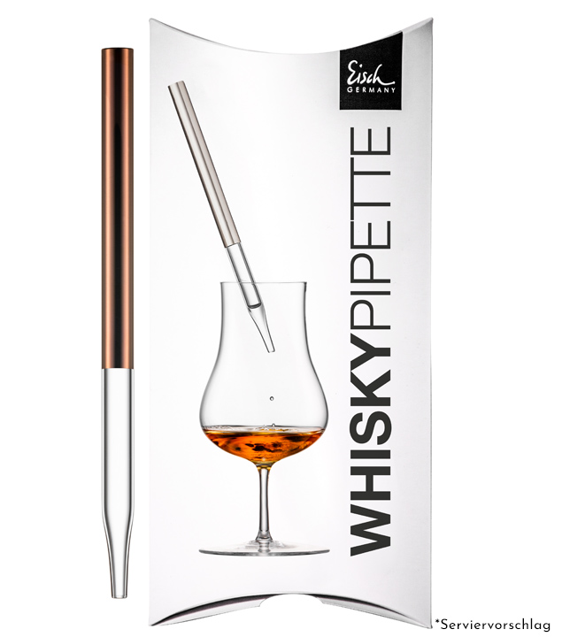 Eisch Whisky-Pipette Gentleman kupfer von Glashütte Eisch